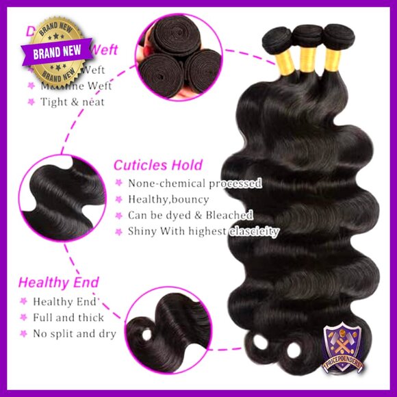 12A Brazilian Virgin Human Hair Bundles 18 20 22 Inch Body Wave Extensions main image 4